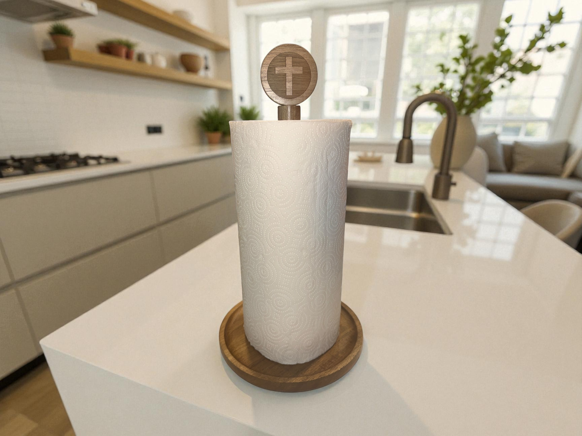 Acacia Paper Towel Holders