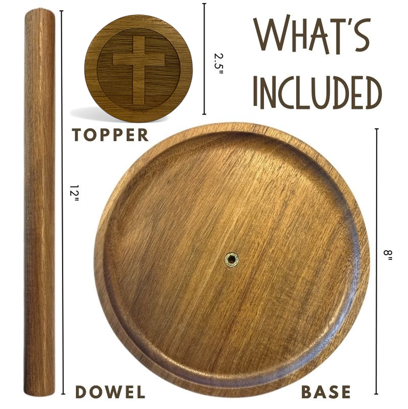 Acacia Cross Paper Towel Holder