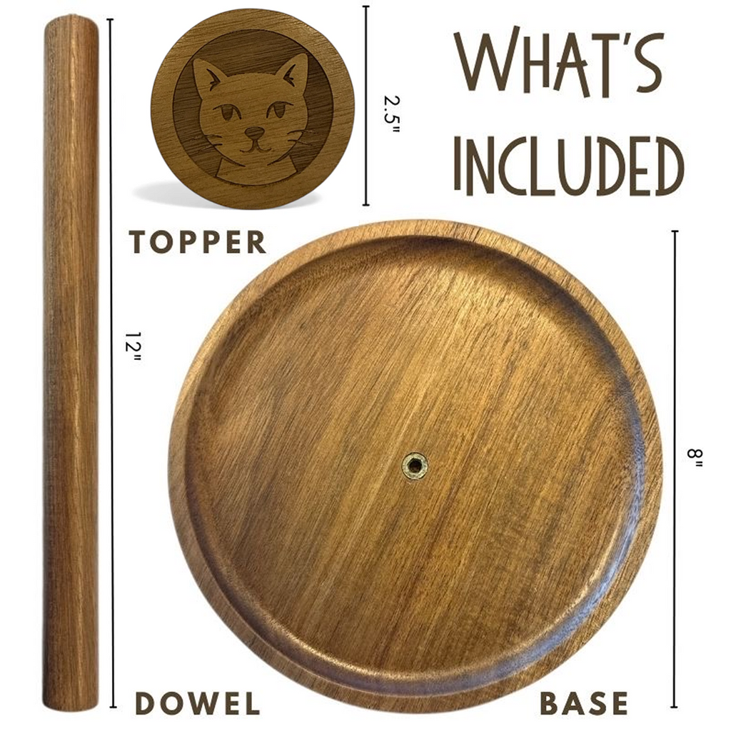 Acacia Cat Paper Towel Holder