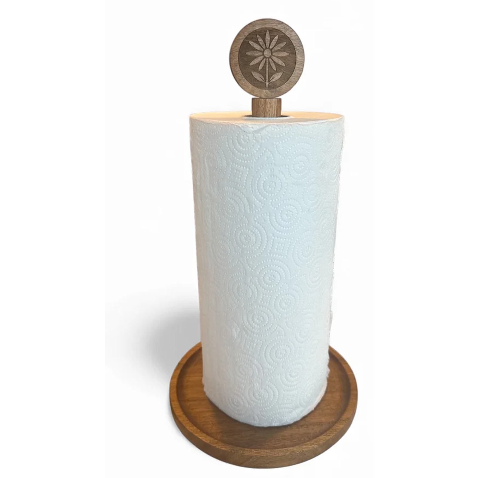 Acacia Flower Paper Towel Holder