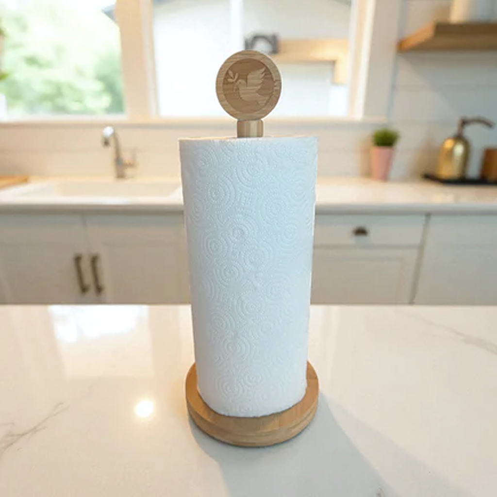 Bamboo Dove Paper Towel Holder