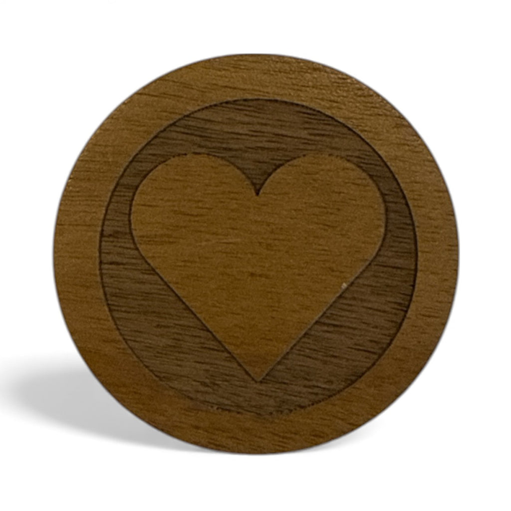 Acacia Heart Paper Towel Holder