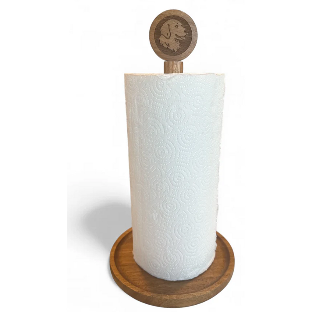 Acacia Dog Paper Towel Holder