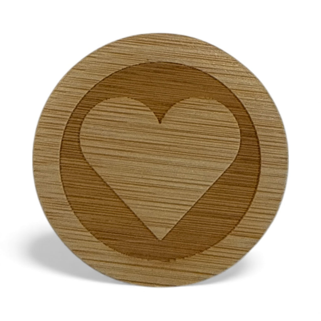Bamboo Heart Paper Towel Holder