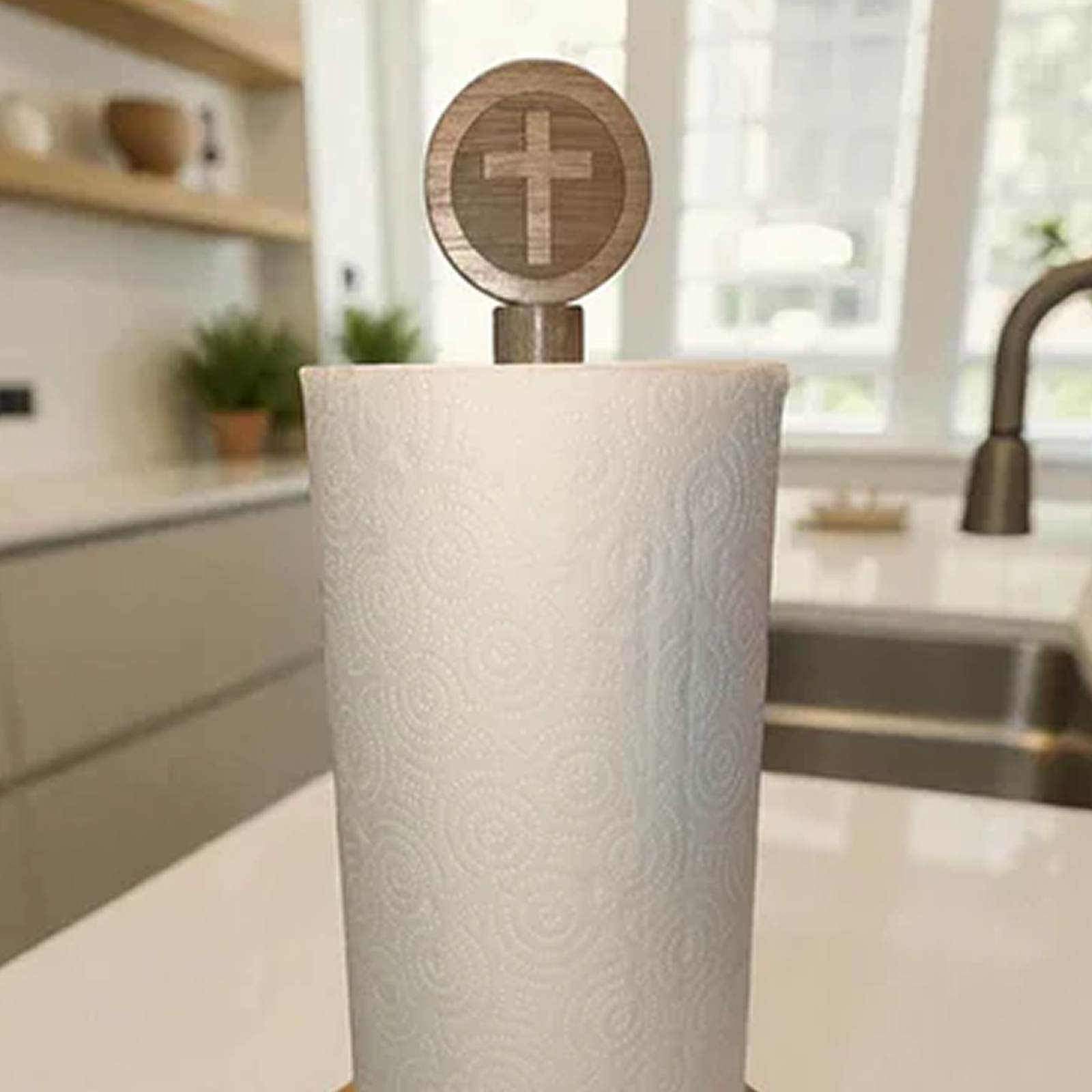 Graceful Embrace: Acacia Cross Medallion