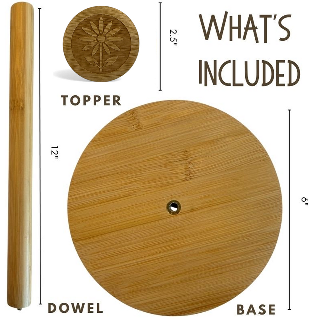 Bamboo Flower Paper Towel Holder