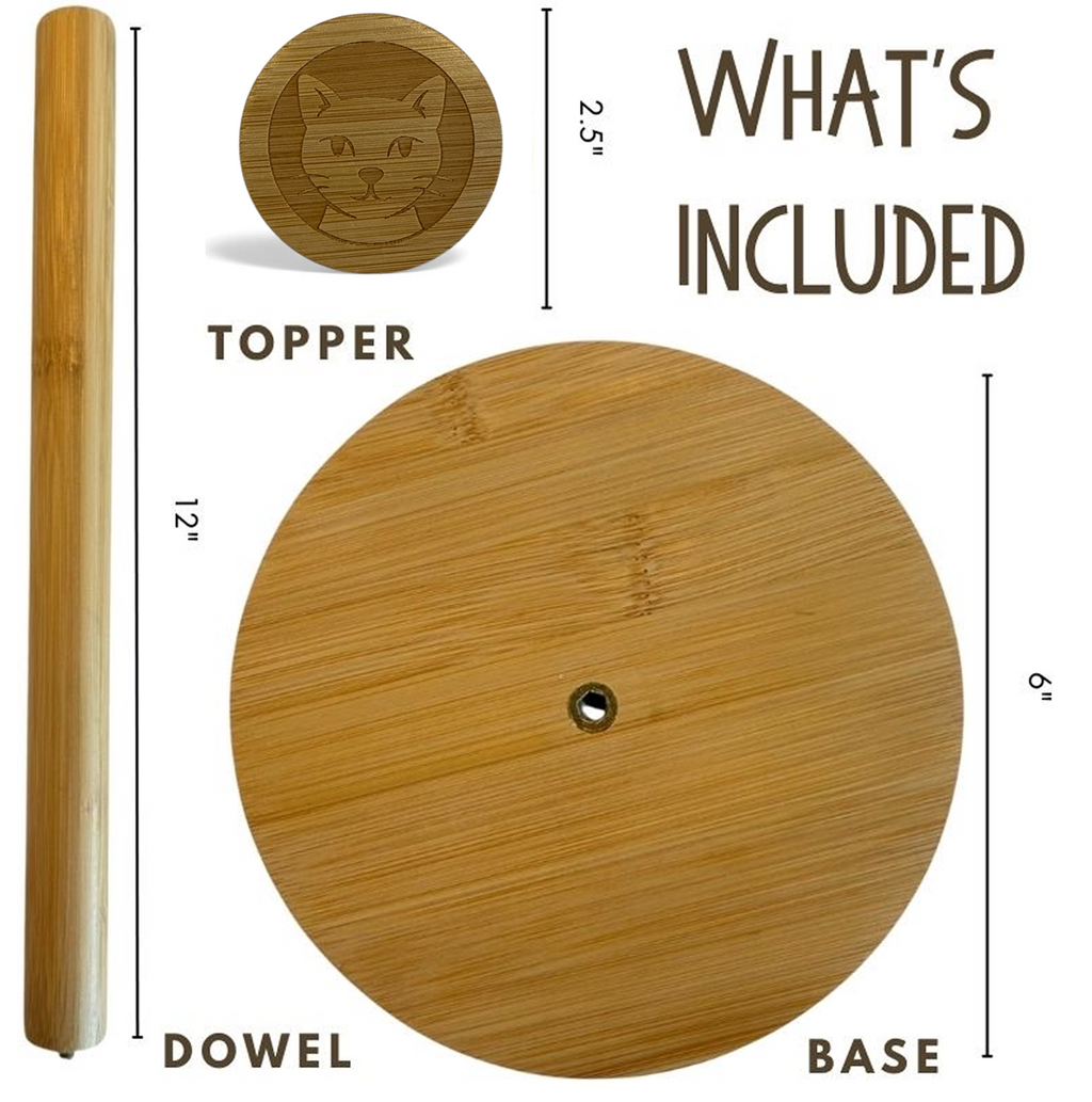 Bamboo Cat Paper Towel Holder