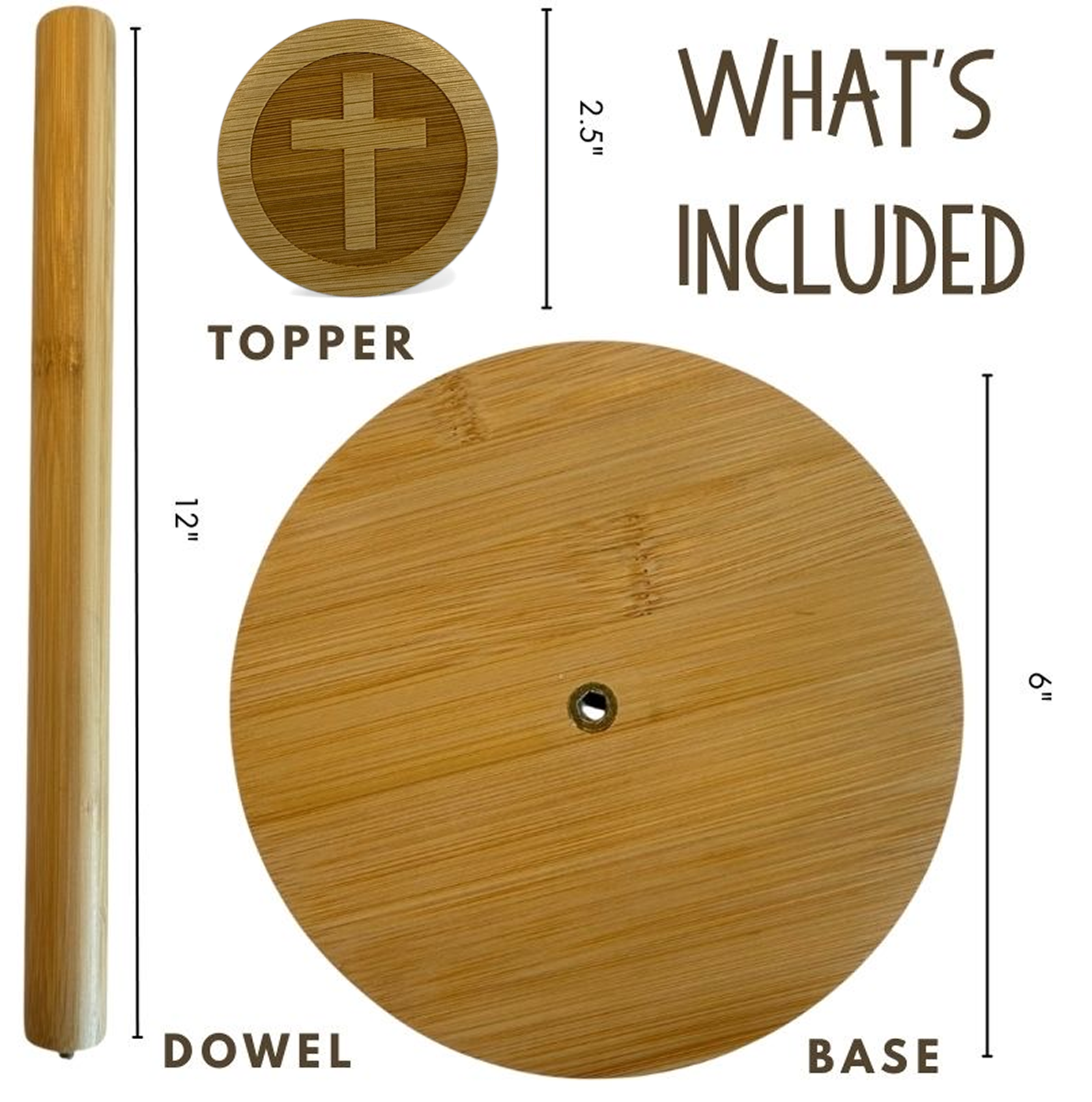 Bamboo Cross Paper Towel Holder